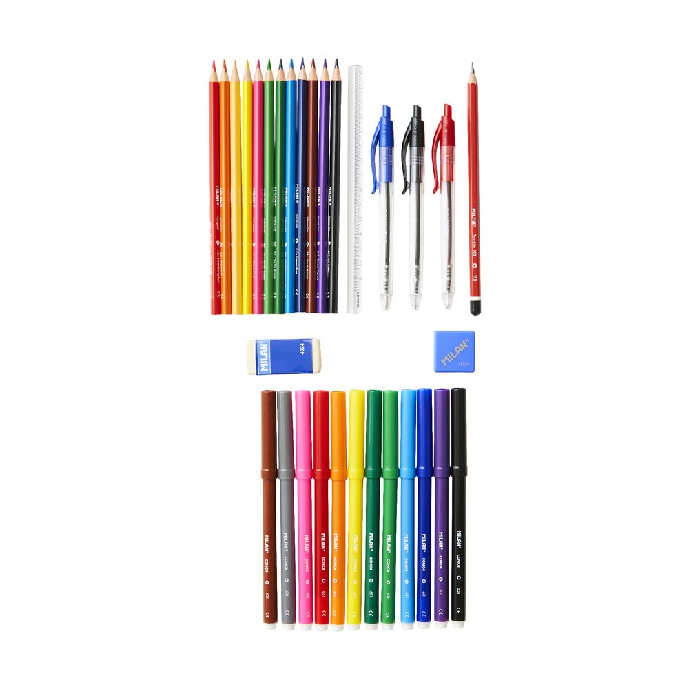 Milan Handy Pencil Case Set Pink
